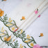 Thread Embroidered Cambric Cotton Fabric- F3776